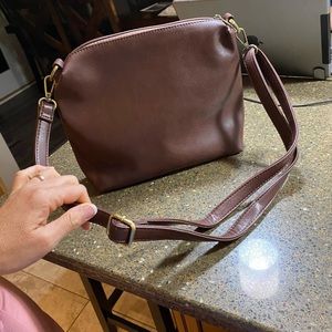 Simple Rich Brown Crossbody Purse NWT